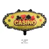 Balões de Dados de 22 polegadas Cartas de Poker Ás Vermelho Balões de Folha de Alumínio CASINO Quadrado, Coração, Espada, Flor de Ameixa Conjunto de Balões