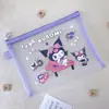 Bolsa de Archivo de Malla Kulomi Sanrio Bolsa de Almacenamiento con Cremallera de Dibujos Animados Linda Bolsa de Nylon A4 para Exámenes para Estudiantes de Primaria