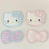 Lindo Acrílico de Gelatina Transparente Accesorios de Gato Kt con Lazo Material Hecho a Mano para Tocado Pasador Funda de Teléfono Móvil