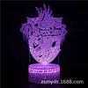Lámpara de Mesa 3D Serie Harry Potter Luz LED Regalo, Luz Nocturna Visual Tridimensional Colorida con Proyección de Luz Ajustable Magia