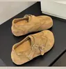 Zapatos Birkenstock de estilo británico con suela gruesa de doble uso para mujer, nuevo modelo otoño 2026, mocasines retro que aumentan la altura, mocasines sin cordones