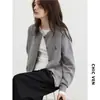 Cárdigan de punto con cuello redondo, nuevo estilo otoño e invierno, holgado, simple, estilo para ir al trabajo, bordado de conejito pequeño, capa exterior de color liso, dulce y fresco