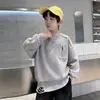 Ropa para niños, sudadera para niños, nueva colección de otoño 2026, top de manga larga para niños mayores, capa base elegante y moderna