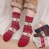 Meias de Veado de Inverno, Meias Confortáveis e Quentes até a Panturrilha, Meias Grossas de Algodão, Meias de Natal, Meias Quentes de Inverno Femininas