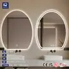Espejo de baño de alta gama, sin marco, espejo inteligente de forma irregular, espejo LED para baño, espejo de tocador de baño, espejo de maquillaje, montado en la pared