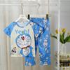 Pijama Nuevo de Verano para Niñas Pantalón Corto de Dibujos Animados para Niños Conjunto de Dos Piezas para Niños y Niñas Grandes Ropa de Casa para Niños