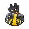 Dragón de ala de fuego pajita PETG pajita en espiral pajita de dibujos animados parche de pegatina de pajita accesorios decorativos de codo de grado alimenticio