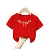 Camiseta de Manga Curta 100% Algodão Puro para Meninas Verão Nova Moda Estilo Coreano Desenho Animado Gola Redonda Top Soltinho para Crianças de Meio e Grande Porte