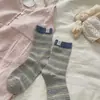 Meias Risadas de Gato Desenho Animado para Mulheres, Meias de Cano Médio, Estilo Primavera e Verão, Meias de Algodão Fofas, Estilo Coreano e Japonês, Modernas