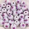 Contas Estrela de Cinco Pontas Bicolor Contrastantes de 12mm com Furo Reto Material para Acessórios de Corrente de Celular Colar de Joias Artesanais DIY