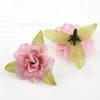 Novo conjunto de 47 peças de cabeças de rosa rosa estilo europeu simuladas para grampos de cabelo DIY, paredes de flores de casamento e decorações de becas de formatura