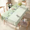 Toalha de Mesa Cartoon Estilo Pastoral Impermeável e à Prova de Óleo Toalha de Mesa Sem Lavagem PVC Espessado Resistente a Arranhões e ao Calor Toalha de Mesa Protetora para Mesa de Centro