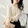 Otoño 2025 Nuevo Estilo Caliente Ropa de Otoño Temperamento Casual Casual Moda Coreana Encaje Suelta Ajustada Camisa