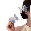 "Sussurros de Mel Borboleta" Presilha de Cabelo Flor de Borboleta Azul Doce para Mulheres! Novos Acessórios de Cabelo Laterais Qipao Estilo Retro Chinês