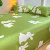 Conjunto de Tres Piezas de Seda Helada con Dibujos para Verano, Sábanas Refrigerantes Individuales/Dobles para el Hogar, Lavable a Máquina, Colchoneta Refrigerante para Dormitorio de Estudiantes con Aire Acondicionado