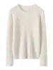 Suéter de Cachemir de Punto Grueso Pequeño Suelto de Cuello Redondo Nuevo para Otoño e Invierno para Mujer Manga Larga Cálido Tejido Capa Base Moda Lana