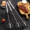 Mini Batedor de Ovos de Aço Inoxidável Doméstico Semi-Automático Batedor de Creme Misturador de Ovos de Aço Inoxidável Ovo