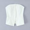 Americano Retro Nicho Moda Personalidad Top de Tubo para Mujer 2025 Verano Nuevo Cintura Alta Slim Hombro Descubierto Chaleco