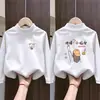 Camiseta Térmica Base para Niñas de Felpa Cepillada Interna Estilo Otoño/Invierno para Niños Medianos y Mayores Cuello Semi Alto Manga Larga Nueva Colección Otoño/Invierno