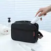 Bolsa de tocador simple para hombre para exteriores transfronteriza, bolsa de almacenamiento de productos para el cuidado de la piel de viaje, bolsa cosmética portátil de doble capa a prueba de humedad
