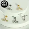 Joia para Piercing em Liga de Titânio F136 com Cinco Pedras de Zircônia, Disponível em Vários Tamanhos, Piercings Labiais, Piercings Nasais 16g, Piercings de Lóbulo da Orelha, Piercings de Cartilagem da Orelha