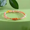 Pulsera Roja Tradicional para Mujer con Borlas para el Festival del Bote del Dragón, Pulsera de Cuerda de Cinco Colores, Pulsera Hecha a Mano de Estilo Étnico al por Mayor