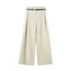 Calça pantalona de cintura alta, novo modelo outono 2026, cintura alta com corte solto, calça casual de trabalho, disponível para transmissão ao vivo e distribuição