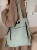 Bolso tote de gran capacidad a la moda para mujer, nuevo de verano 2026, estilo casual artístico perezoso, versión coreana, bolso de tela para hombro/bajo del brazo