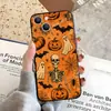 Popular em Sites Independentes: Capa de Celular Vintage Pastoral Caveira Fantasma Halloween para iPhone 16 com Ilustração de Abóbora, Capa Macia Fosca