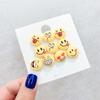 Broche sin costuras estilo ins Botón anti-brillo Pequeño estilo Chanel Pasador de botón de camisa Joyería linda estilo japonés estilo coreano para mujer