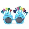 TikTok com Internet Óculos de Aniversário Vermelhos Festa de Aniversário Óculos de Foto Engraçada Adereços de Decoração de Bolo de Aniversário