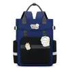 Nova Mochila Infantil Color Block, Impermeável, Bolsa Escolar Grande Capacidade para Estudante, Bolsa de Viagem Casual para Mãe e Filho
