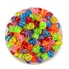 Tamiz de Plástico Dados Color Acrílico Cuadrado Cuentas Perforadas Cuadradas Cuentas de 8mm Material para Joyería DIY con Cuentas