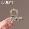 2025 Nuevo Lujo Accesible Moda Cristal Pinza Pequeña para Agarrar Pinza para Cabello Medio Atado Clip Lateral para Cabello Flequillo Pinzas Accesorios para el Cabello