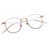 Armazones de Gafas Ultraligeros de Titanio Puro para Mujer, Armazones Redondos Retro Literarios con Bloqueo de Luz Azul, Armazones de Gafas para Miopía para Hombre, Envío Directo de Una Pieza