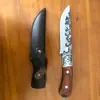 Cuchillo de Carnicero Forjado, Cuchillo para Huesos de Acero Inoxidable, Cuchillo para Cortar Carne con Cabeza de Acero Tallada, Cuchillo Pelador, Cuchillo para Sacrificar Cerdos, Cuchillo Divisor