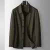 Chaqueta para Hombre 2026 Primavera/Verano Cuello de Solapa Tejido de Lana Capa Única Lujo Ligero Estilo Old Money Negocios Delgado Tendencia