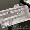 Estuche Transparente de Doble Capa con Cinta de Cisne Morado, Moderno y Estéticamente Agradable, Estilo Femenino, Estuche para Almacenamiento de Papelería para Estudiantes
