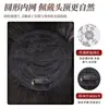 Faixa de cabelo com franja integrada e tranças duplas, topo volumoso para cobrir cabelos brancos, aplique leve e sem costura de Xuchang
