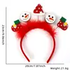 Faixa de Cabeça de Pelúcia de Natal para Adultos e Crianças Suprimentos de Decoração para Festa de Natal Fivela de Cabelo Rena Árvore de Natal Faixa de Cabeça