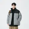 Nova jaqueta de inverno masculina com 90% de penugem de pato branco, padrão nacional, jaqueta de inverno espessa, jaqueta masculina casual americana com gola alta