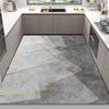 Tapete de Cocina Resistente a la Suciedad Antideslizante Absorbente Barro Diatomeo Secado Rápido Limpieza Completa Tamaño Grande Alfombra para Puerta de Hogar Cortable