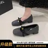 Zapatos retro de lana estilo francés Mary Jane, nueva colección primavera/otoño 2026, tacón grueso, tacón alto, forro de felpa, zapatos para mujer