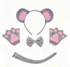 Conjunto de accesorios para disfraz de Halloween, cosplay, fiesta de cumpleaños de bebé, diadema con orejas de ratón