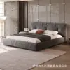 Cama de tecido estofado minimalista italiana moderna minimalista 1,8m cama grande para quarto principal cama com armazenamento cama de chão 1,5m cama de casal