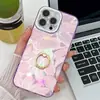 Capa de Celular com Furo Fino Galvanizado e Argola IMD Adequada para Apple 16Promax Película da Lente 15 Pena 14 Pregas 13