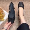Sandalias Retro Tejidas Huecas Estilo Francés para Mujer, Nuevo Modelo Verano 2026, Correa Trasera Suave, Zapatos de Tacón Grueso