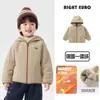 Jaqueta de Fleece Europeia para Meninos Outono e Inverno Roupa de Bebê Menino Top Espesso Quente para Meninos