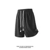 Pantalones Cortos Deportivos de Waffle Estilo Americano para Verano, Marca Trendy Retro para Hombre, Color Sólido Versátil, Juveniles de Longitud Media
