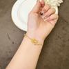 Novedad Pulsera de Oro Arena Gufa Lujo Ligero Romántica Pulsera de Flor de Rosa para Mujer Nicho de Gama Alta Color Duradero Sin Plomo Primera Joyería
